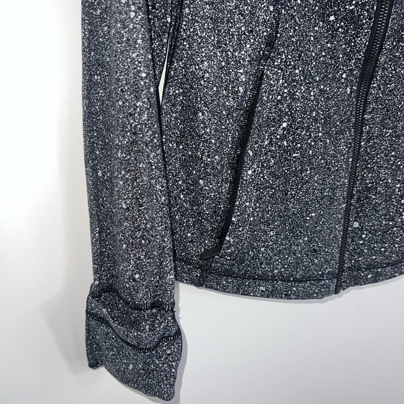 Lululemon Hooded Define Jacket Luminesce Splatter White Black size 8 - Picture 6 of 15